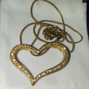 Elegant Gold Heart Pendant Necklace